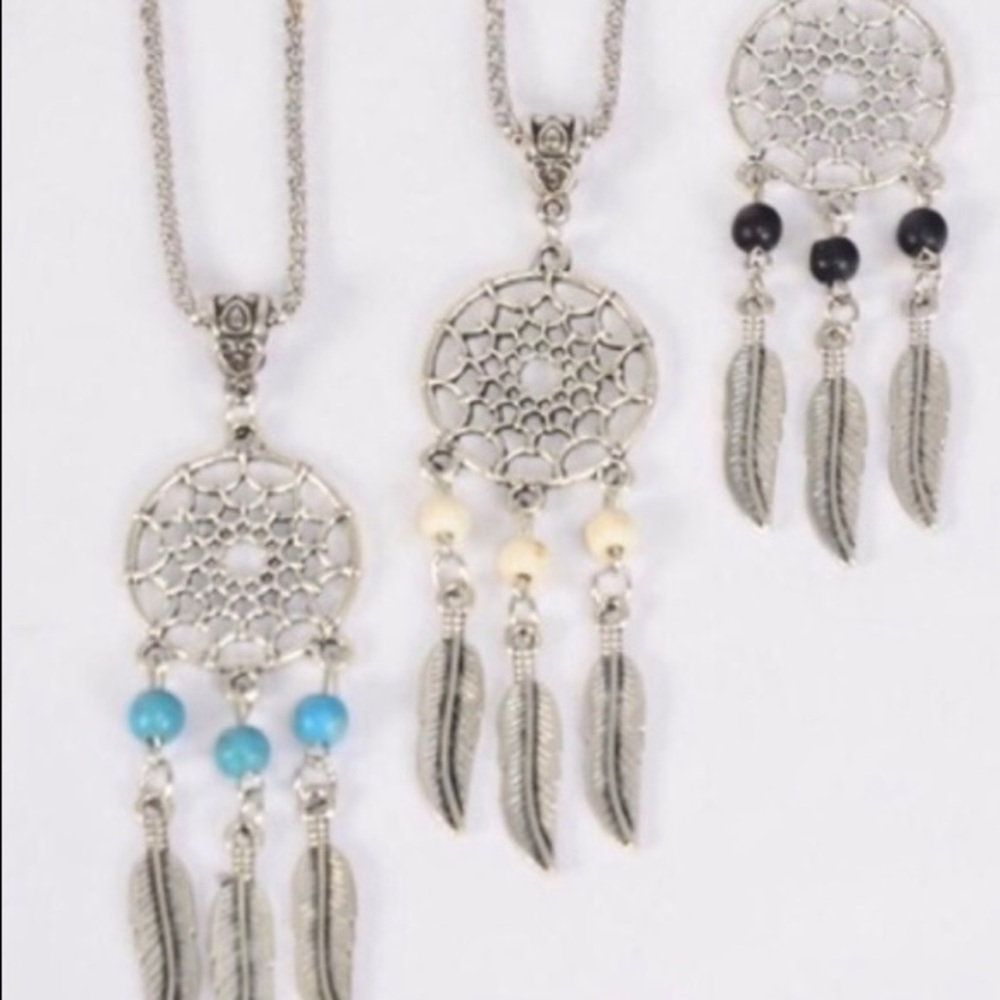 Vintage western antique feather necklace